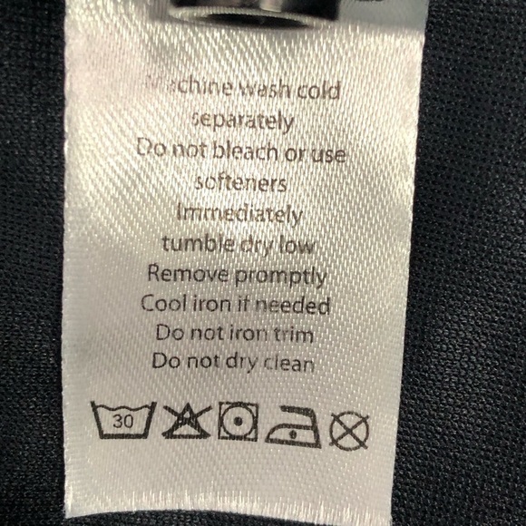 Black polyester short sleeve collared button placket  spartan nash. large - Picture 6 of 7